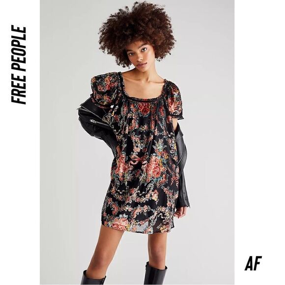 FREE PEOPLE BEAUTIFUL BLOOMS MINI DRESS NWT XS - Picture 1 of 11